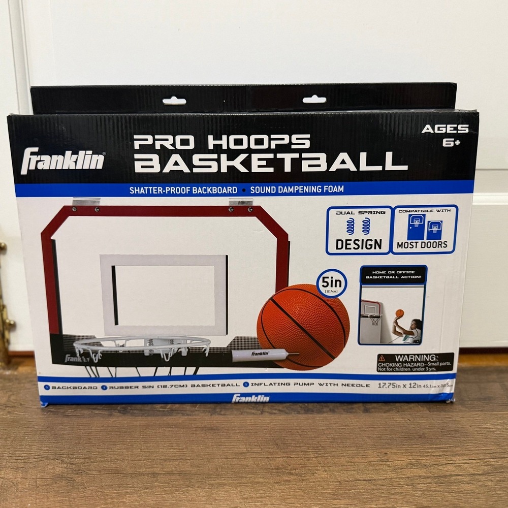 Franklin‎ Pro Hoops Over Door Basketball Set 5in Ball Pump